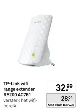 Karwei tp-link wifi range extender re200 ac751 aanbieding