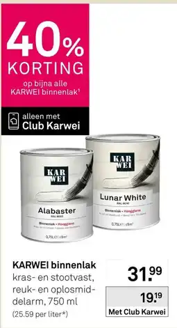 Karwei Karwei binnenlak aanbieding