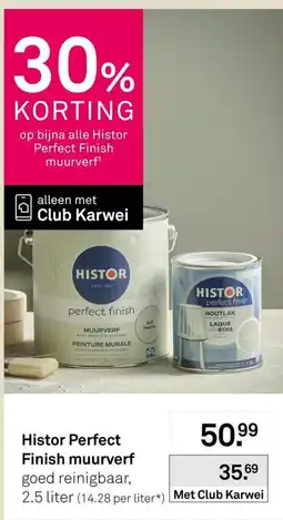 Karwei Histor perfect finish muurverf aanbieding