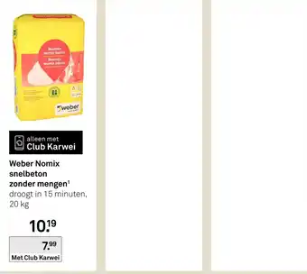 Weber Nomix snelbeton