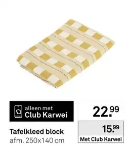Karwei Tafelkleed block aanbieding