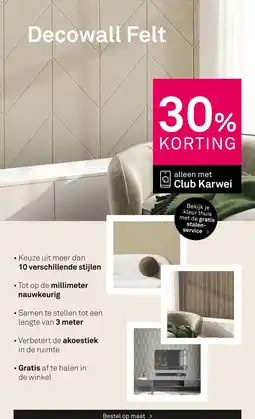 Karwei Decowall Felt aanbieding