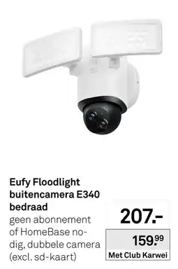 Karwei Eufy Floodlight buitencamera E340 bedraad aanbieding