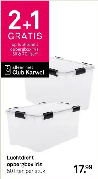Karwei Luchtdicht opbergbox iris aanbieding