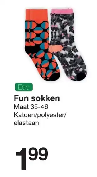 Zeeman Fun sokken 35-46 aanbieding
