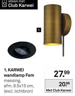 Karwei wandlamp fem aanbieding