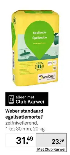 Karwei Weber standaard egalisatiemortel aanbieding