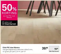 Karwei Click PVC vloer Manera aanbieding