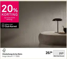 Karwei Vliesbehang archy retro aanbieding