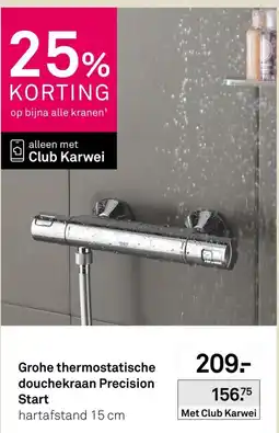 Karwei Grohe thermostatische douchekraan precision start aanbieding