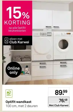 Karwei Optifit wandkast aanbieding
