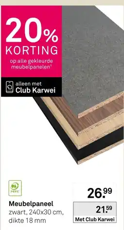 Karwei Meubelpaneel aanbieding