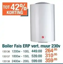 Cevo Boiler Fais ERP vert muur aanbieding