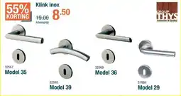 Cevo Klink inox aanbieding