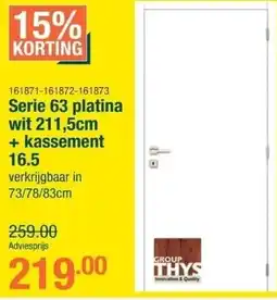 Cevo deur serie 63 platina aanbieding