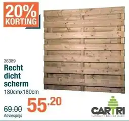 Cevo Recht dicht scherm aanbieding