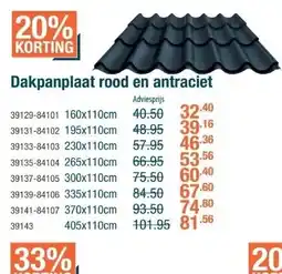 Cevo Dakpanplaat rood en antraciet aanbieding