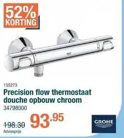 Cevo precision flow thermostaat douche opbouw chroom aanbieding