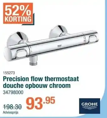 Cevo precision flow thermostaat douche opbouw chroom aanbieding
