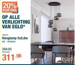 Cevo Hanglamp 5x5,8w aanbieding