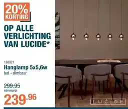 Cevo Hanglamp 5x5,6w aanbieding