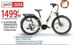 Intersport Elektrische hybridefiets crossover v volwassenen aanbieding