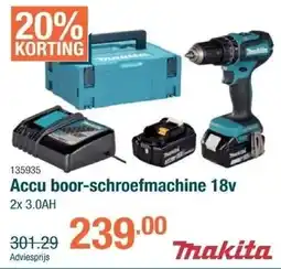 Cevo Accu boor-schroefmachine 18v aanbieding