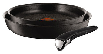 Makro Tefal Pannenset Ingenio zwart 3 stuks aanbieding