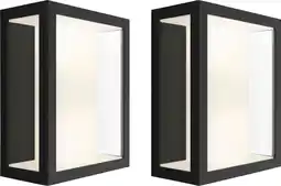 Coolblue Philips Hue Impress muurlamp White and Color zwart breed duo pack aanbieding