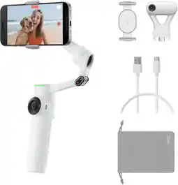 Coolblue Insta360 Flow 2 Pro AI Tracker Bundel Summit White aanbieding