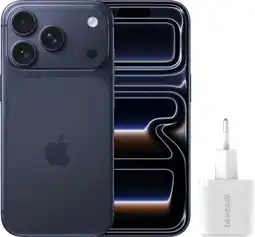 Coolblue Apple iPhone 17 Pro 256 Go Bleu + Chargeur Rapide aanbieding