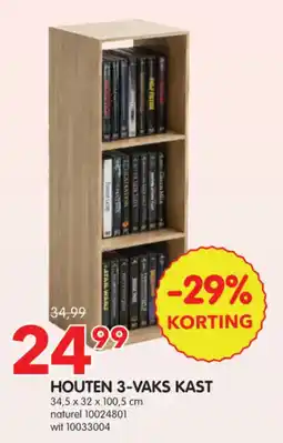 Yess Houten 3-vaks kast aanbieding