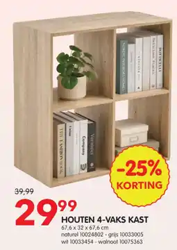 Yess Houten 4-vaks kast aanbieding