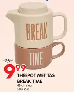 Yess Theepot met tas break time aanbieding