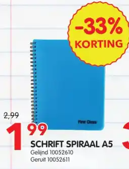 Yess Schrift spiraal a5 aanbieding