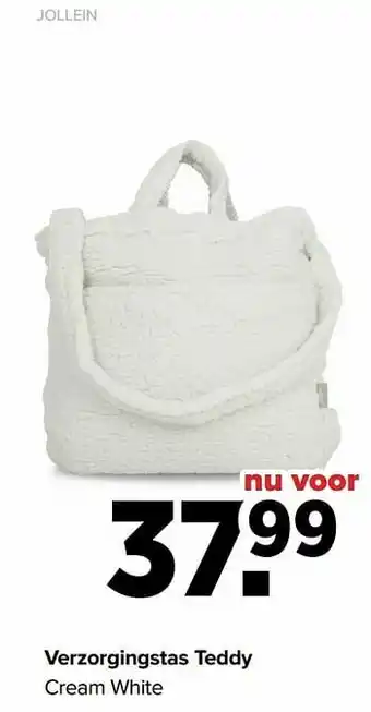 Baby-Dump Verzorgingstas teddy cream white aanbieding