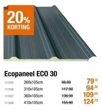 Cevo Ecopaneel eco 30 aanbieding