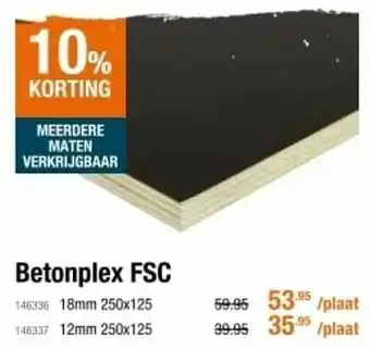 Cevo Betonplex fsc aanbieding