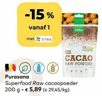 Bio Planet Purasana superfood raw cacaopoeder aanbieding