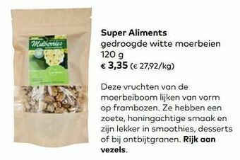 Bio Planet Super aliments gedroogde witte moerbeien aanbieding