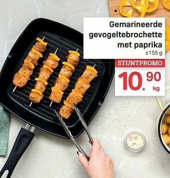 Buurtslagers Gemarineerde gevogeltebrochette met paprika aanbieding