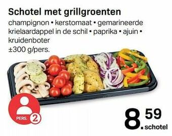 Buurtslagers Schotel met grillgroenten aanbieding