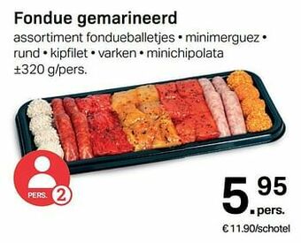 Buurtslagers Fondue gemarineerd aanbieding