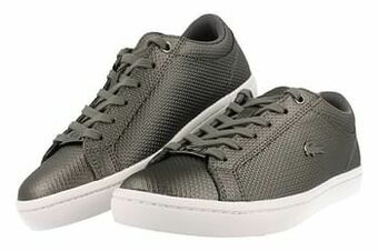 Berca Shoes Lacoste Veterschoen Dames Straightset - Zilver aanbieding