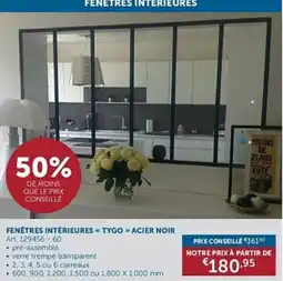 Zelfbouwmarkt Fenêtres intérieures tygo aanbieding