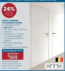 Zelfbouwmarkt Porte à peindre affleurante xinnix aanbieding