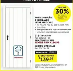 Zelfbouwmarkt porte à peindre aanbieding