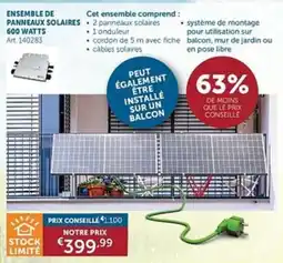 Zelfbouwmarkt Ensemble de panneaux solaires aanbieding