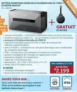 Zelfbouwmarkt Batterie domestique Anker Solix Solarbank Max AC 7 kWh aanbieding