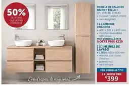 Zelfbouwmarkt Meuble de salle de bains « Bella » aanbieding